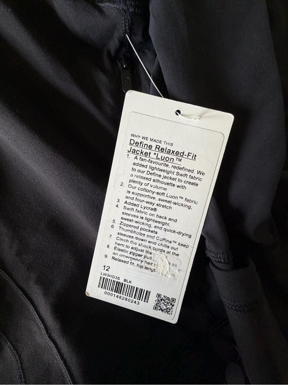 lululemon Define Relaxed-Fit Jacket *Luon Black Size 12 NWT* - Picture 12 of 12